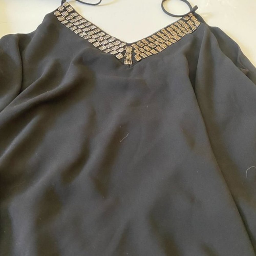 Astr black top with silver embellishment - Picture 4 of 6